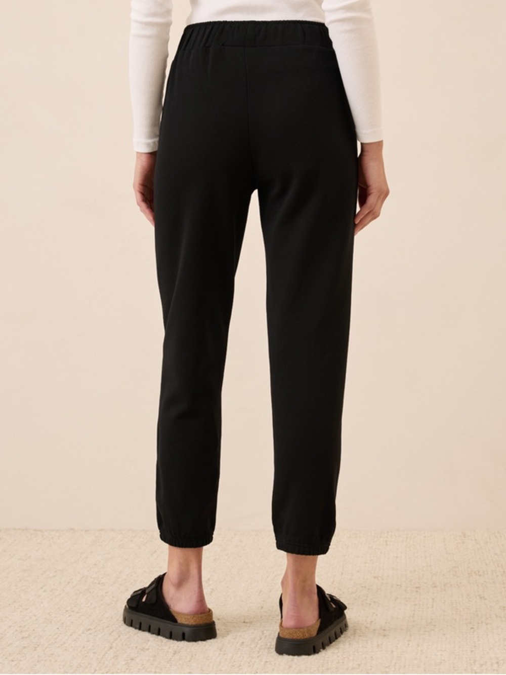 Pact organic cotton brushed fleece black sweatpant - Picture 2 of 5